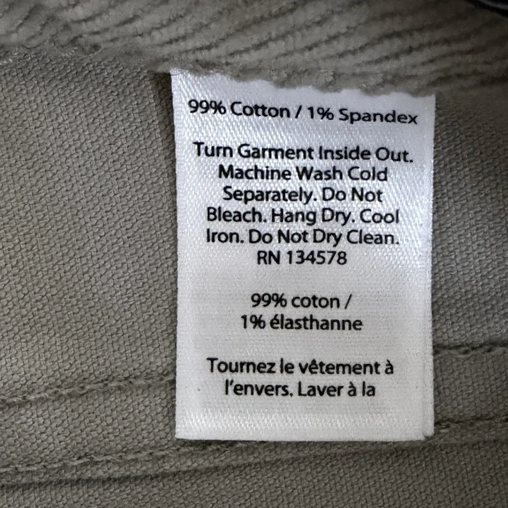 Vineyard Vines Pants Mens 30x30 Beige Corduroy Khaki Straight Leg Preppy Office